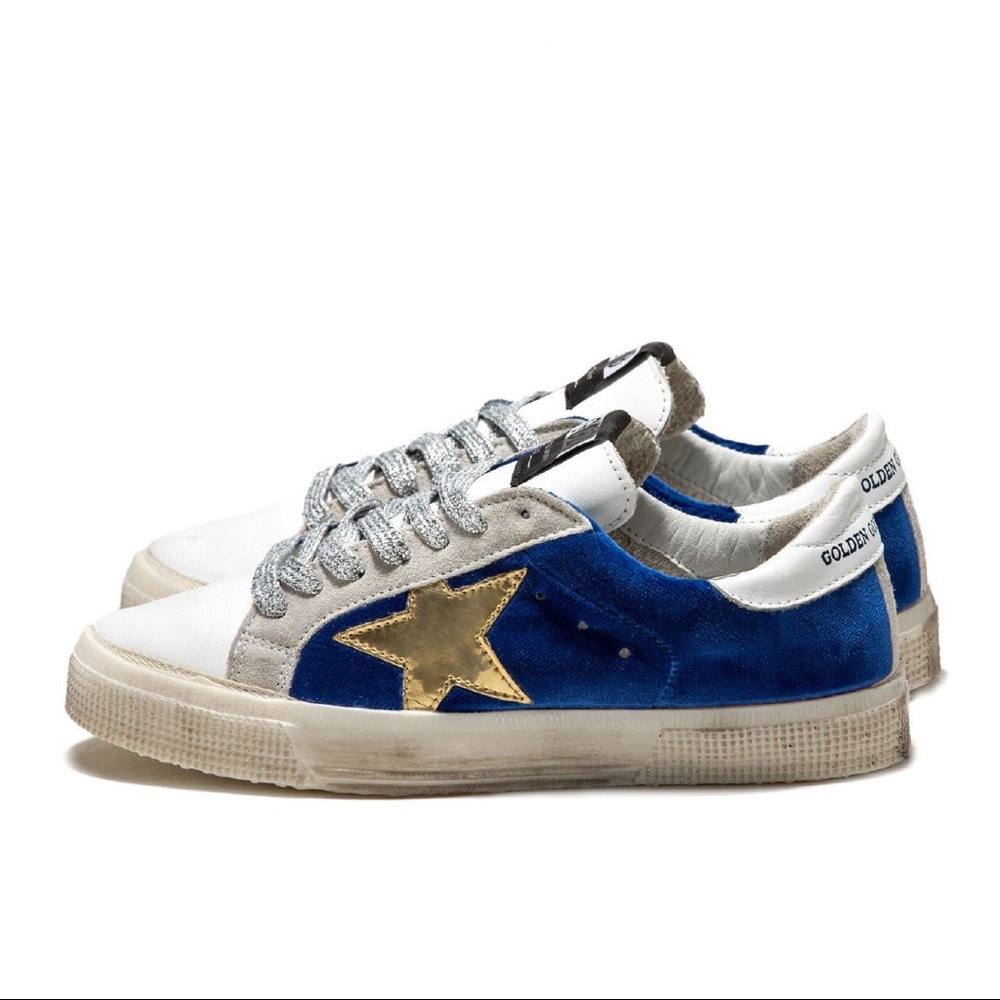 Golden Goose May Blue Velvet Sneakers size 8.5 / 9